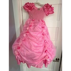 What a character, girls pink princess hoop skirt, ball gown, costume size 5/6